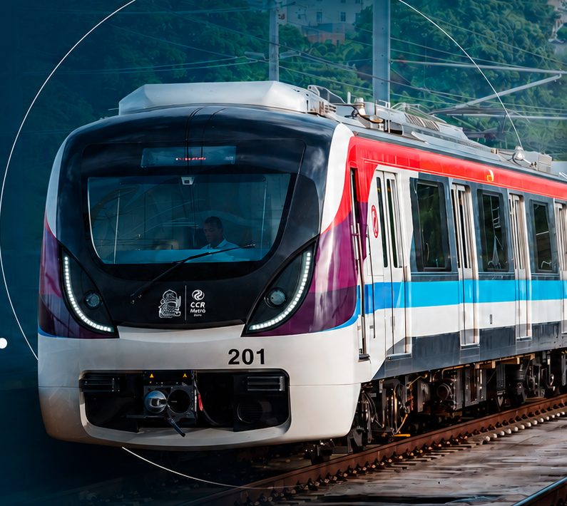 Trem do metrô de Salvador operado pela CCR Metrô Bahia